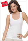 Hanes Women's TAGLESS® Ribbed Tanks 3-Pack