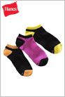 Hanes Women's Low Cut Neon Socks 3-Pack