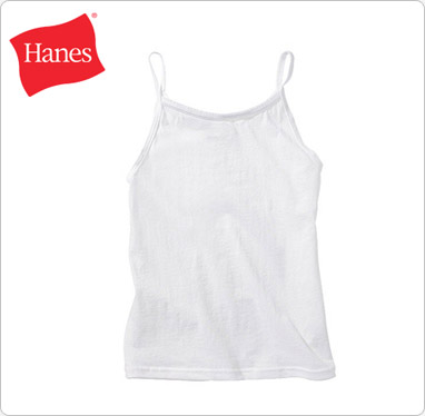 Hanes Classics TAGLESS® Girls' 100% Cotton Camisole (pkg. of 2)